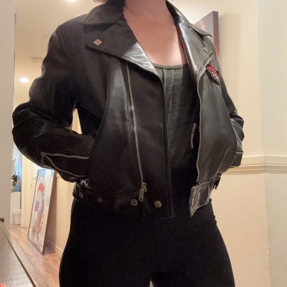 Vintage Lord James (made in Japan) Faux Leather Jacket Size M women's